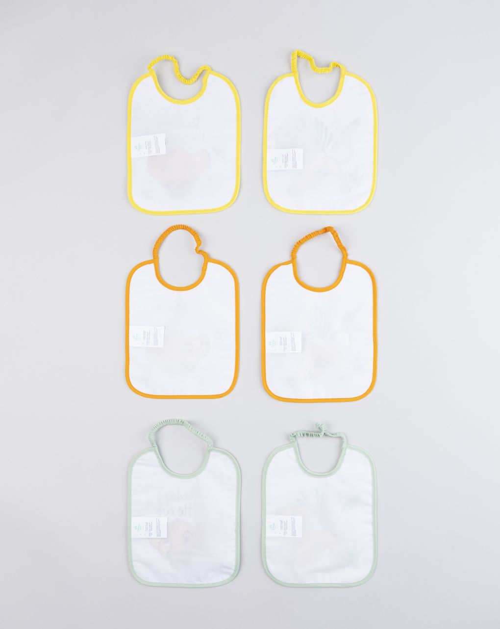 Pack 6 bavaglini bimbo disney re leone giallo, arancione, verde