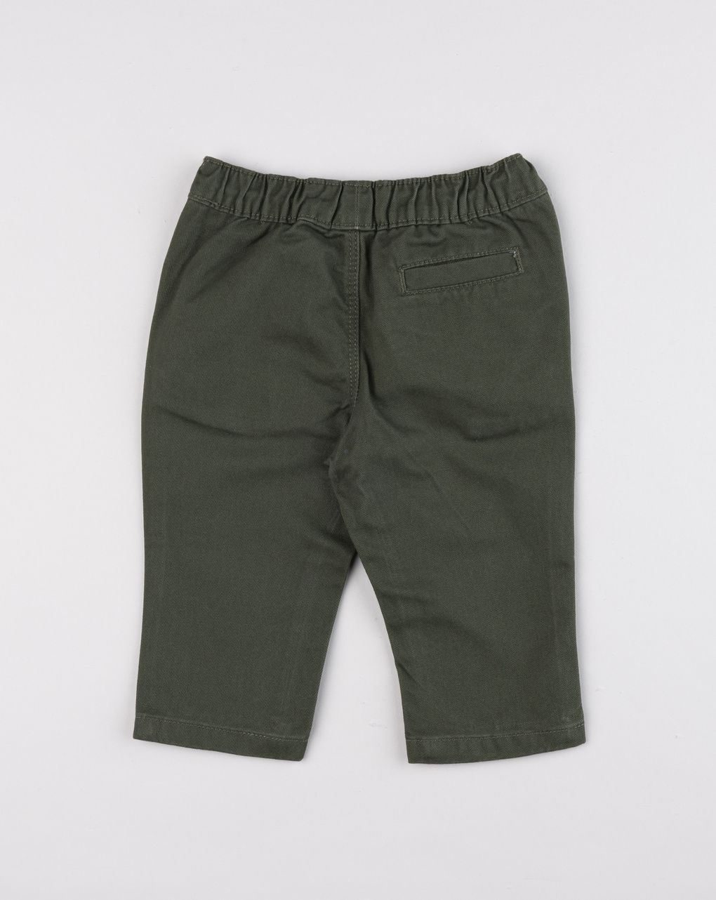 Pantaloni bimbo lunghi vita elastica verde scuro