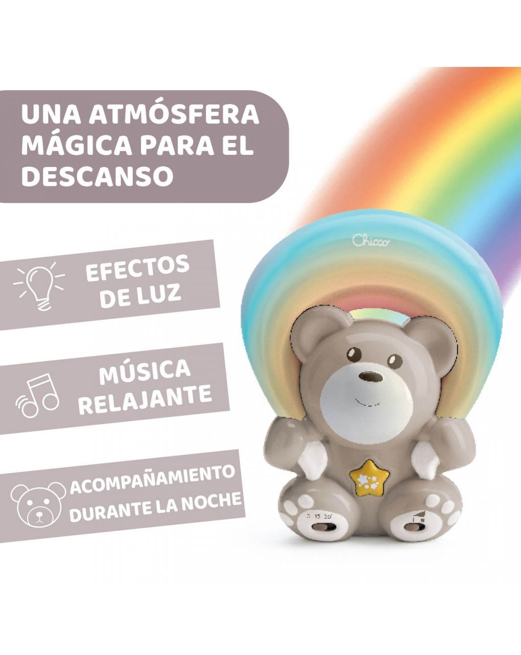 Gioco fd rainbow bear neutral - chicco