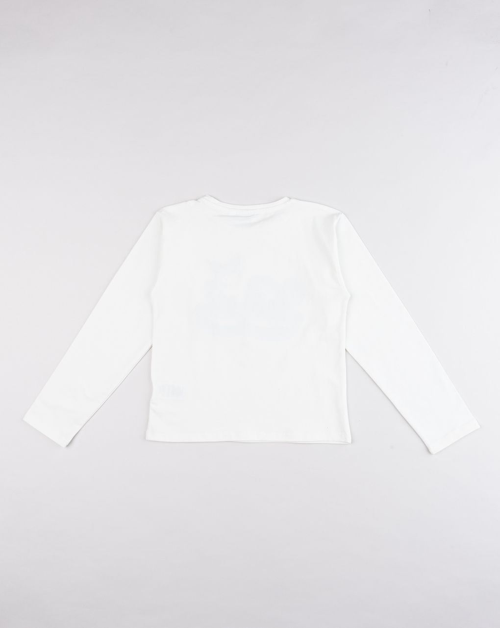 T-shirt bambina kuromi bianco e panna maniche lunghe