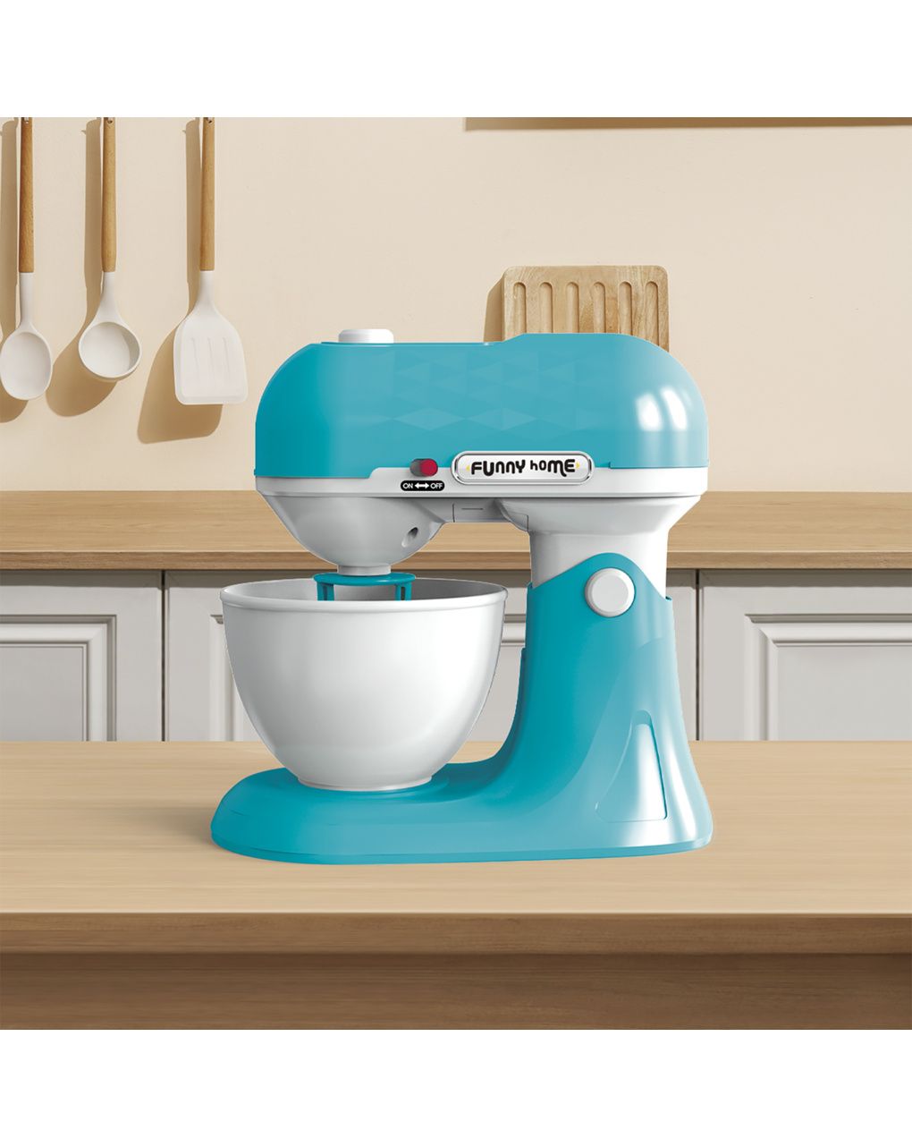 4 in 1 breakfast set per cucina giocattolo – include caffettiera, tostapane, frullatore e planetaria – funny home