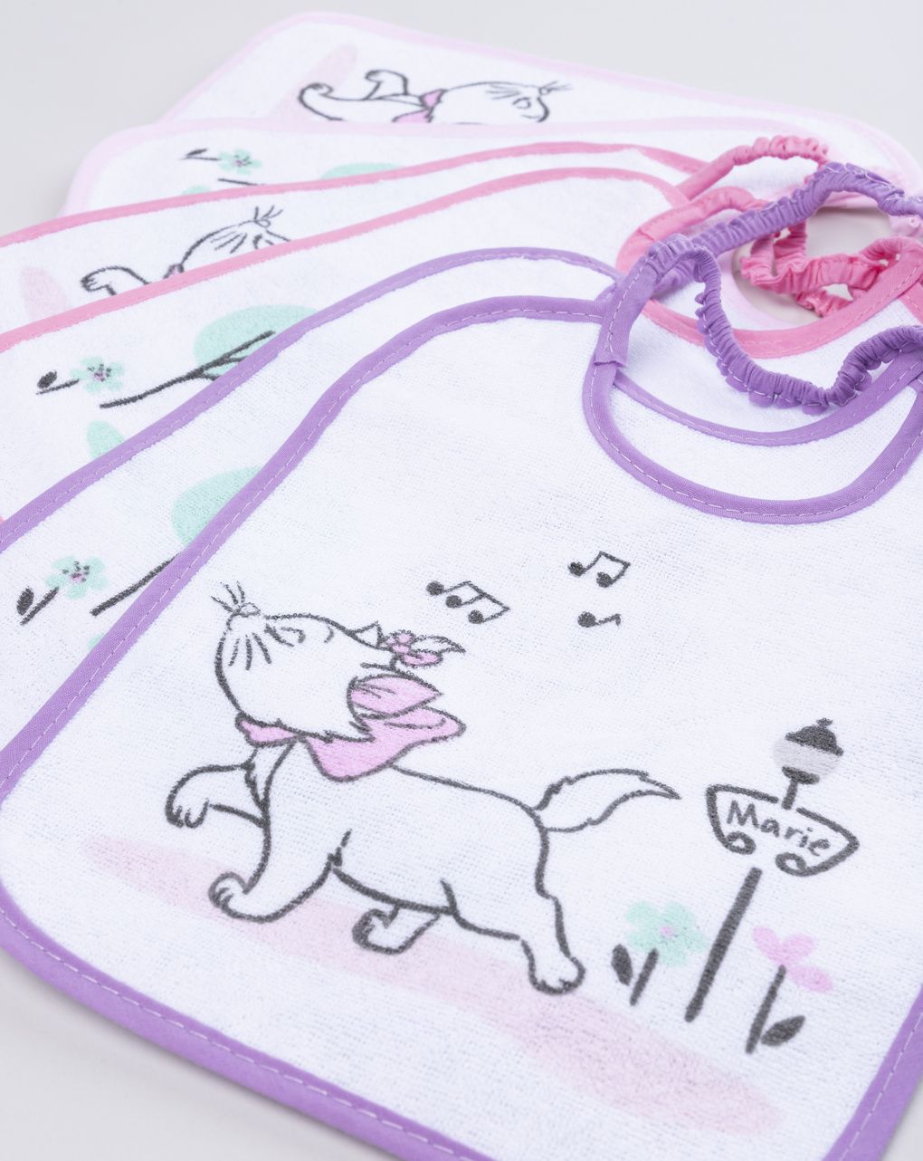 Pack 6 bavaglini bimba aristogatti multicolor