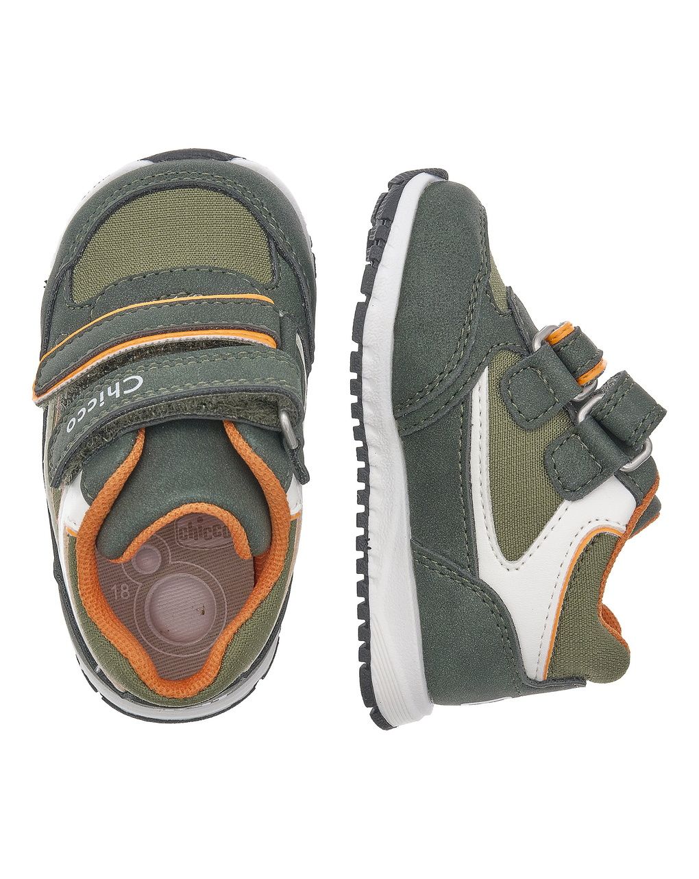 Chicco - scarpa gimon bimbo verde con strappo