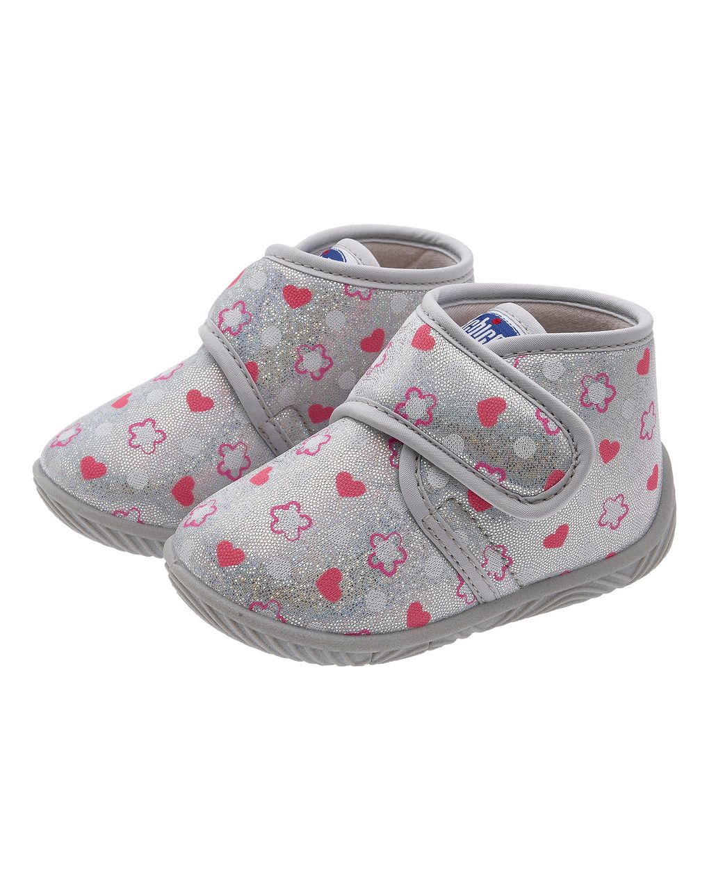 Chicco - scarpa asilo bimba grigia fedora  con allover