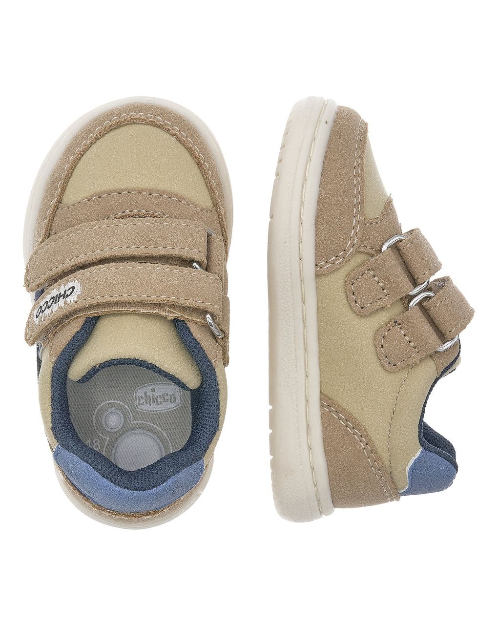 Chicco - scarpa grost bimbo doppio strappo marrone