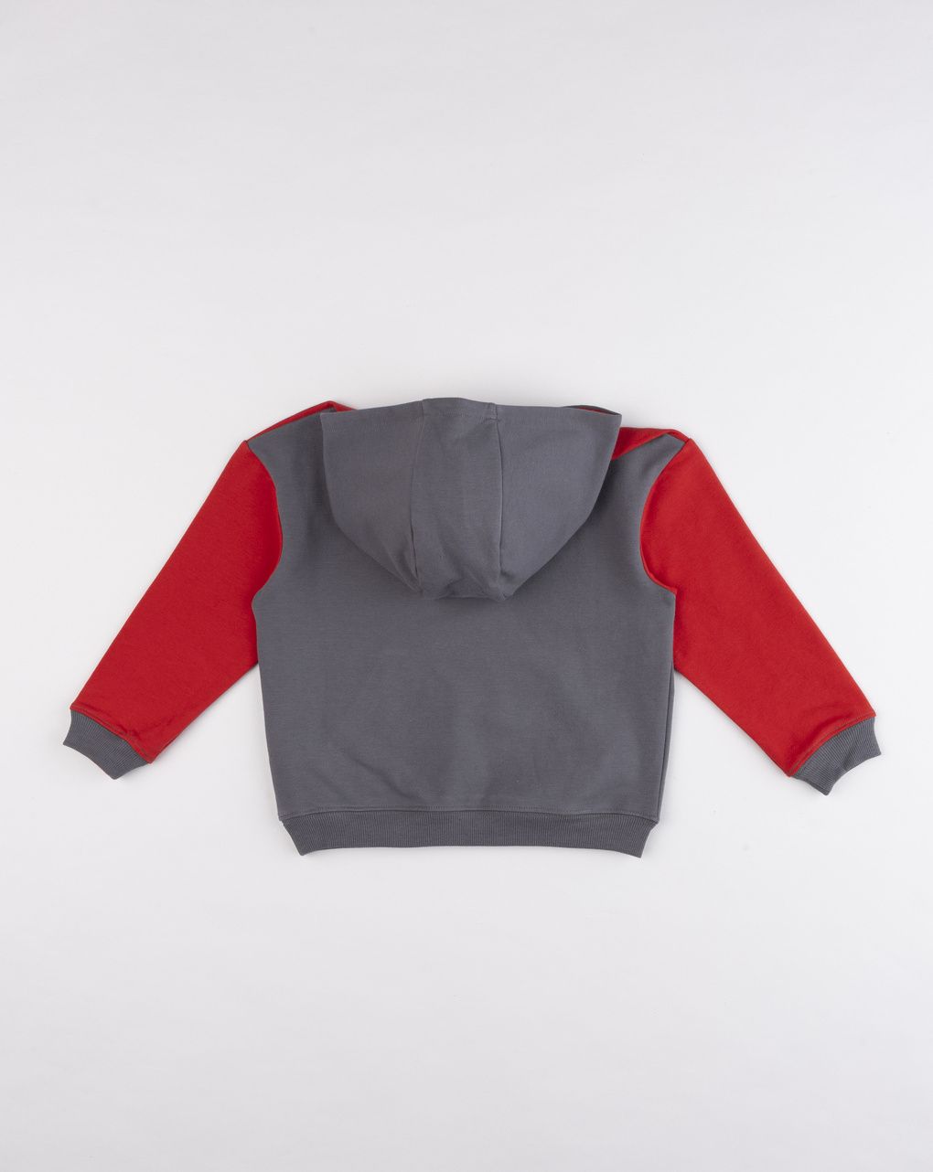 Felpa pesante bambino spider-man grigio e rosso