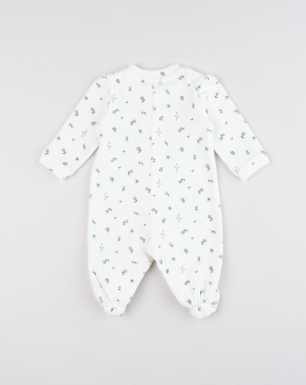 Tutina in ciniglia neonata new flowers multicolor