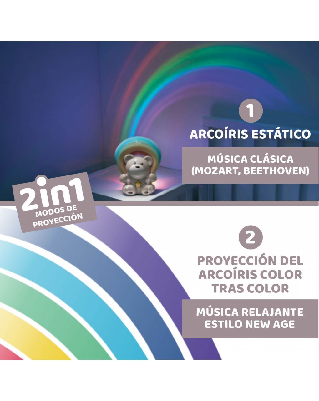 Gioco fd rainbow bear neutral - chicco