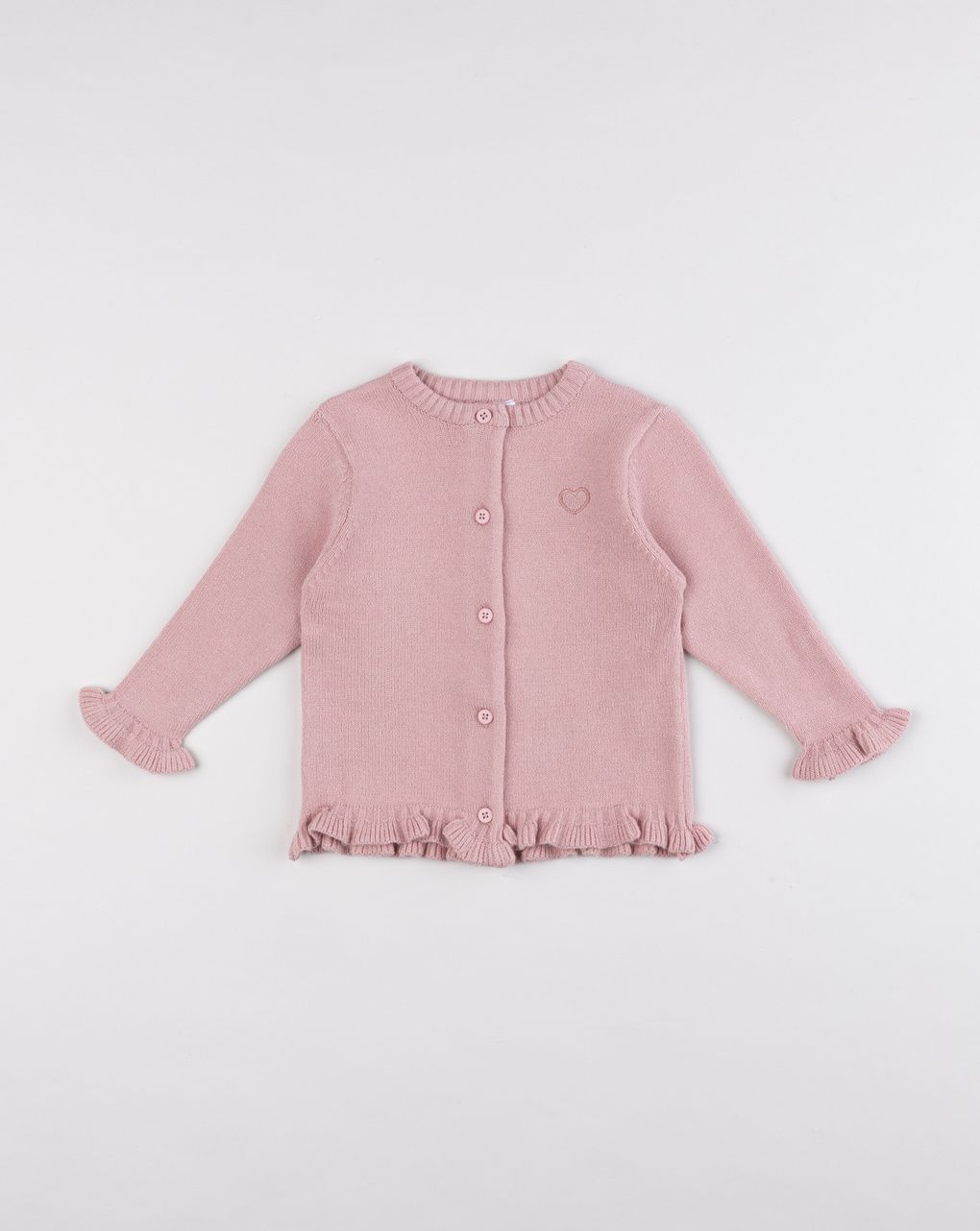 Cardigan bimba heart rosa