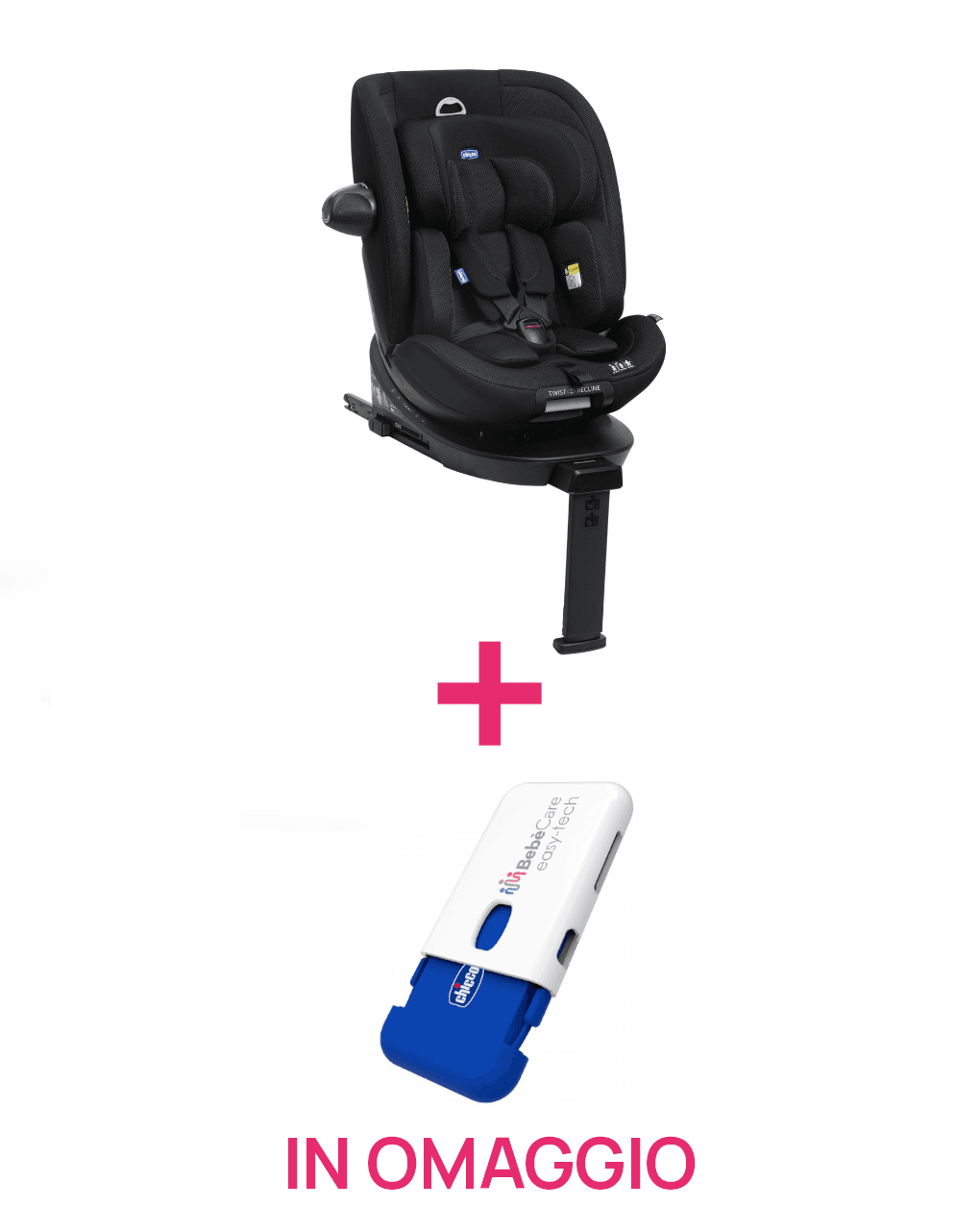 Seggiolone auto everone i-size black 40-150cm + antiabbandono easy tech in omaggio - chicco
