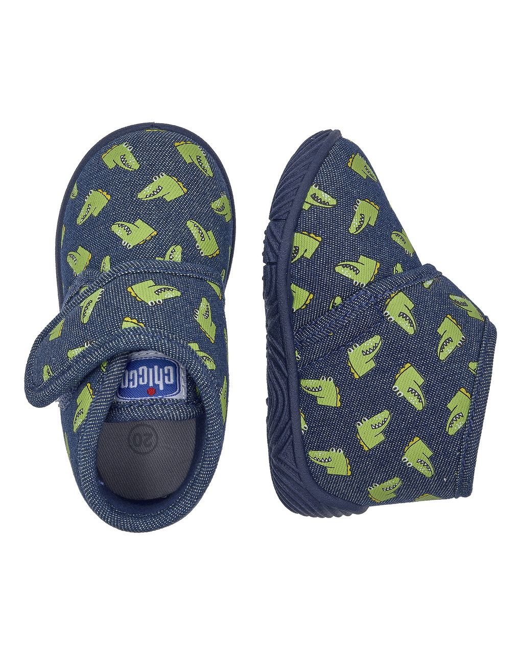 Chicco - scarpa asilo bambino timbal blu coccodrilli allover