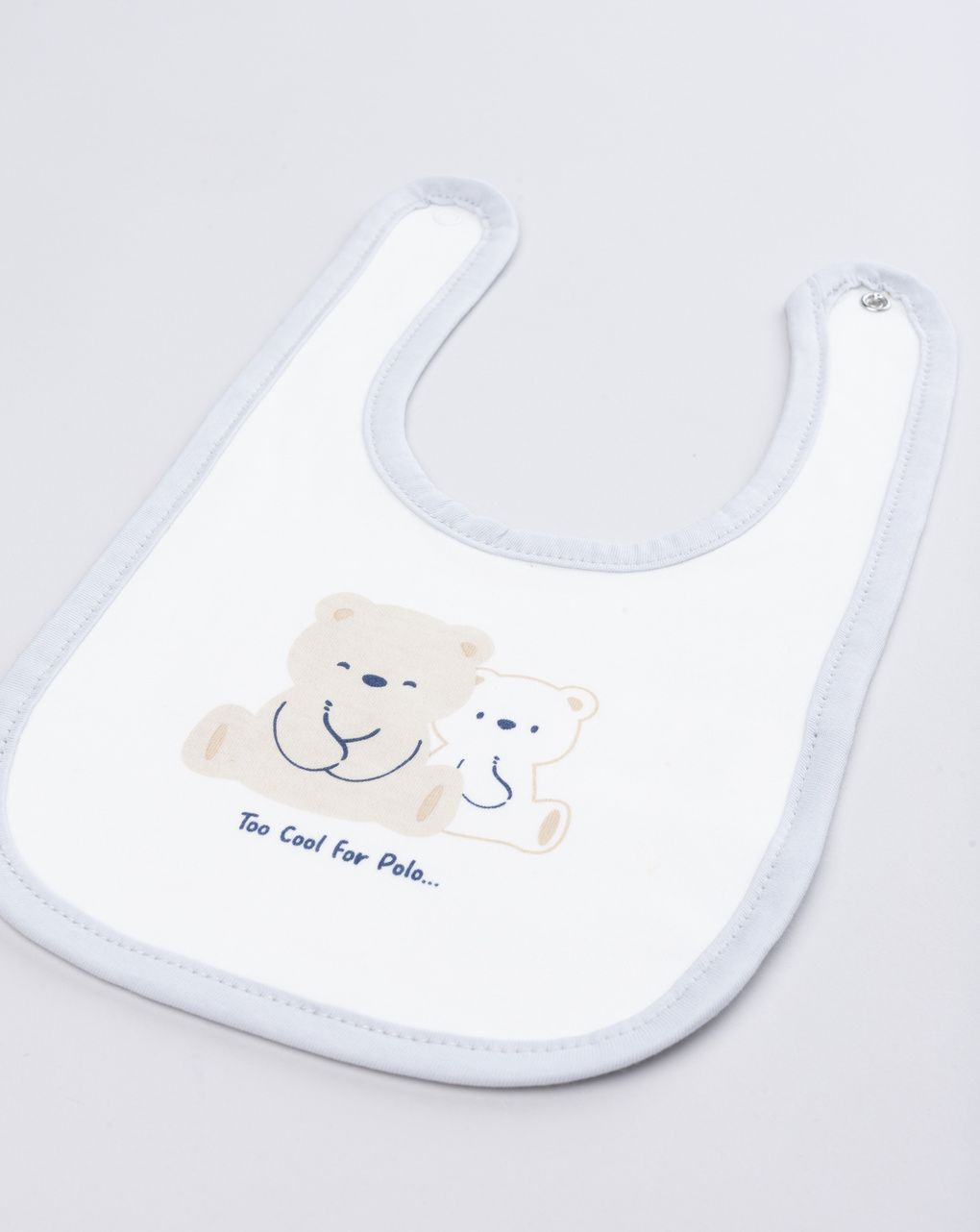 Bavaglino bambino orsetti azzurro medio