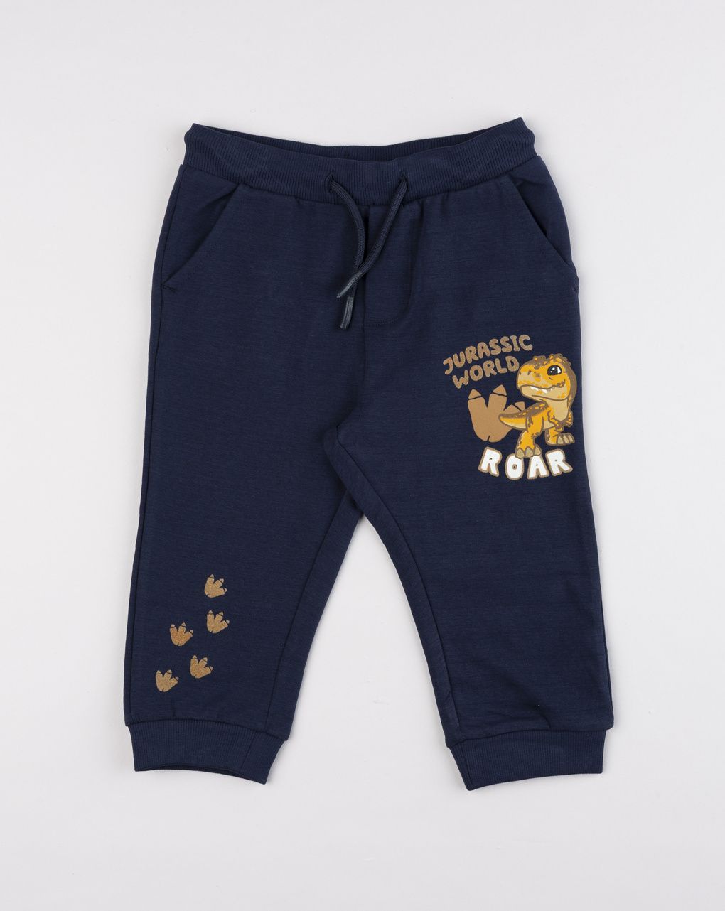 Pantaloni bimbo jurassic party blu