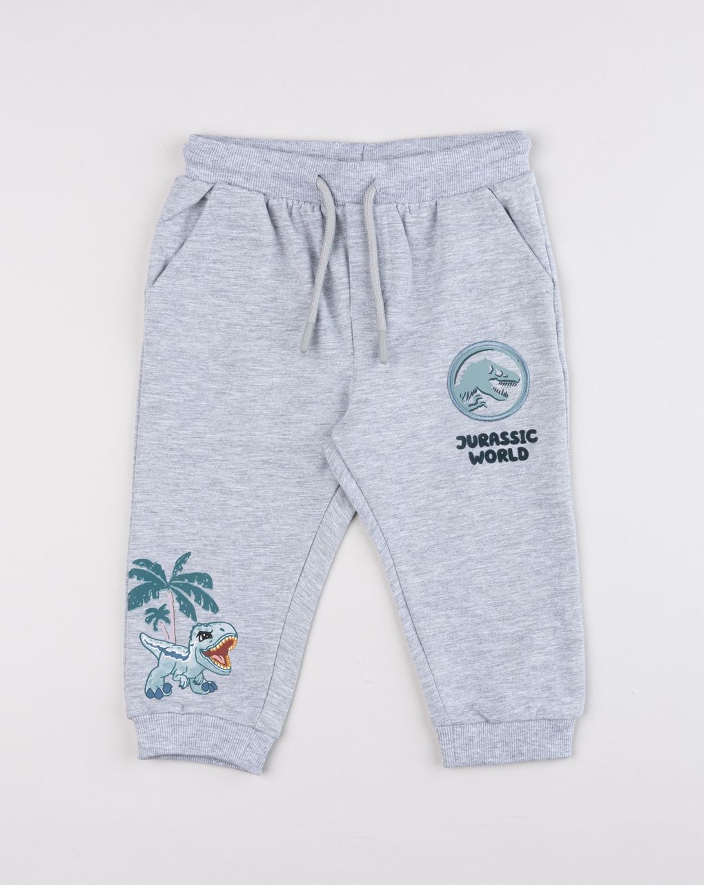 Pantaloni bimbo jurassic party grigio chiaro melange
