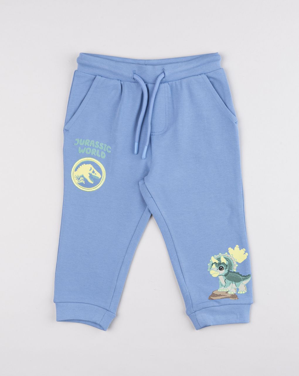 Pantaloni bimbo jurassic party azzurro medio