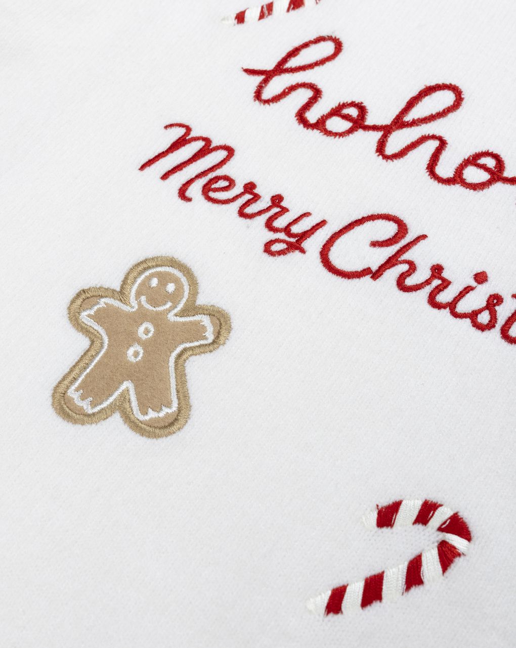 Maglia tricot natale bambina bianca con patch