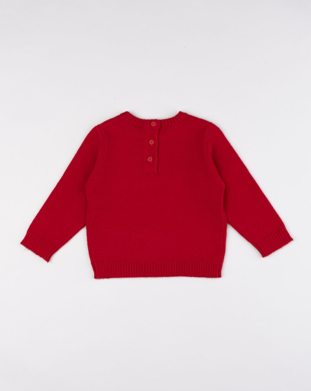 Maglia tricot natale bimbo rossa con patch