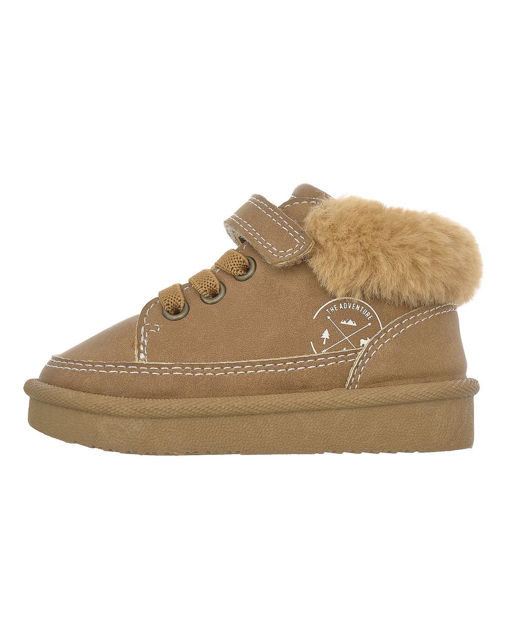 Chicco - polacchino bimbo fassy cuoio stringata con pelo