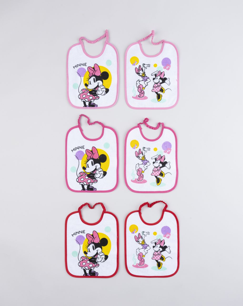 Pack 6 bavaglie bambina disney minnie e paperina
