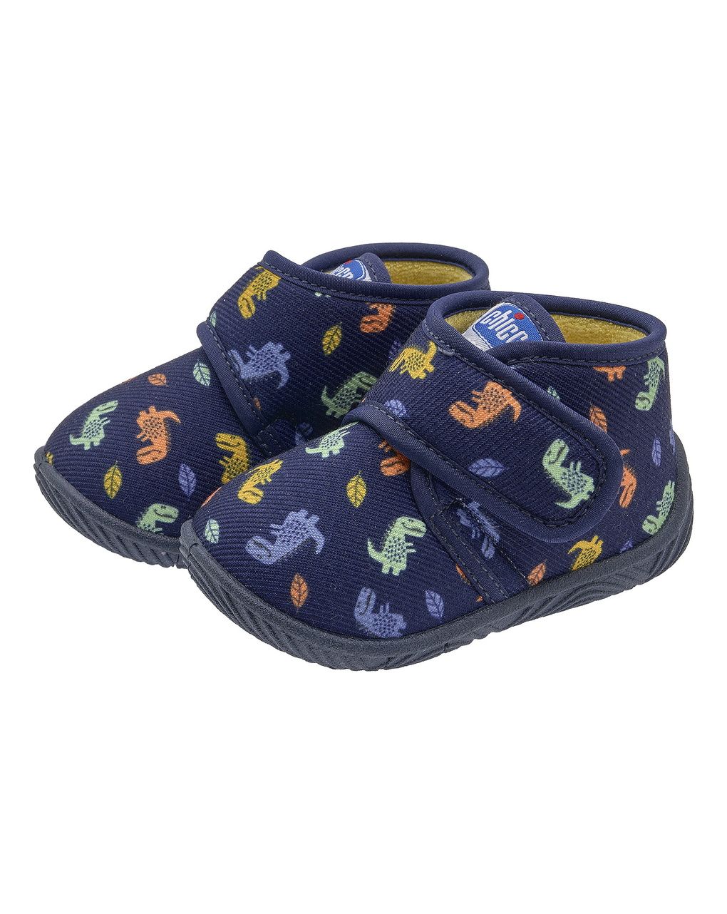 Chicco - scarpe asilo bimbo blu fantasia disnosauri